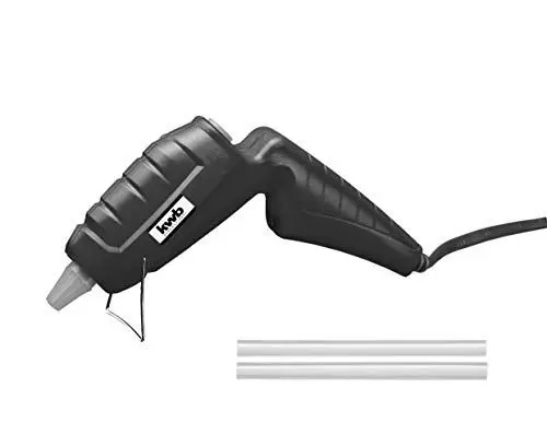 Produktbild: kwb Mini-Heißklebe-Pistole 7 mm inkl. 3 Mini-Klebestiften, Klebe-Pistole zum Bastel, Büro etc, 15 Watt, Aufheiz-Zeit 5-7 Min., max. 195° C, TÜV/GS Geprüft, Schwarz