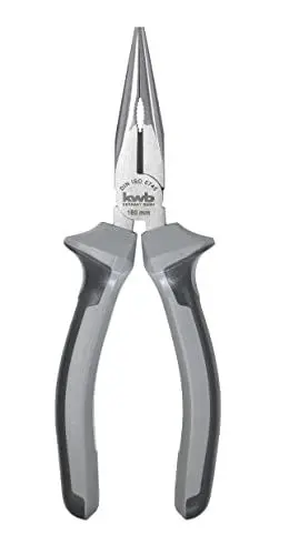 Produktbild: kwb Profi Flachrund-Zange/Flach-Zange 160 mm nach DIN ISO 5745, gerade Form, Schneidkanten induktiv gehärtet