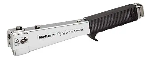 Produktbild: kwb Profi Hammertacker HT 57 – Tacker-Gerät mit Handtacker-Funktion, befestigt Tacker-Klammern schnell & stark, Alternative zur elektrischen Tacker-Pistole, Typ 057