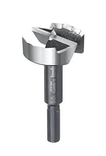 Produktbild: kwb SPEED Forstnerbohrer ø 45 mm aus vergütetem Spezialstahl mit präzisem Wellenschliff, Zentrierspitze, optimal geschärften sowie gehärteten Schneiden und polierter Oberfläche