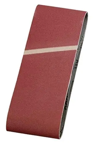 Produktbild: kwb Schleifbänder 100x560 mm aus Edelkorund mit den Körnungen 80, Spezialverleimung und flexibles Baumwollgewebe für den groben Schliff von Holz und Metall