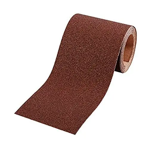 Produktbild: kwb Schleifrolle 5 m x 93 mm aus Korund mit Körnung 80, hochwertiger Kunstharz-Verleimung und verstärktem Papierträger für den groben Schliff von Holz und Metall