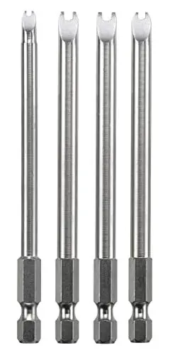 Produktbild: kwb Spanner Bit-Set - 4-tlg. Extra lang 100 mm - 1/4'' Zoll nach ISO 1173 E 6.3 - Hochwertige Schraubendreher Bits