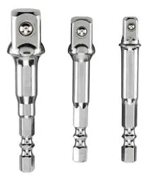 Produktbild: kwb Steckschlüssel Adaptersatz 3-teilig - Hochwertige Chrom-Vanadium-Stahl Adapter für Stecknüsse - Ideal für Bohrmaschinen und Schrauber