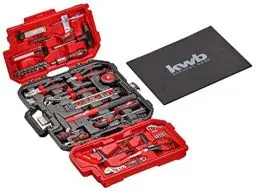 Produktbild: kwb Werkzeugkoffer, 70-teilige Werkzeug-Set, stabiler Kunststoff-Koffer, mit Tragegriff zum Transportieren und Aufhängen, hochwertiger Werkzeugsatz, ideal für Werkstatt und Haushalt
