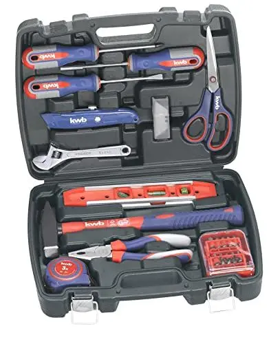 Produktbild: kwb Werkzeugkoffer aus robustem Hartkunststoff inkl. 40-tlg. hochwertigem Werkzeug-Set als perfekte Grundausstattung für den Haushalt, die Werkstatt oder den mobilen Einsatz