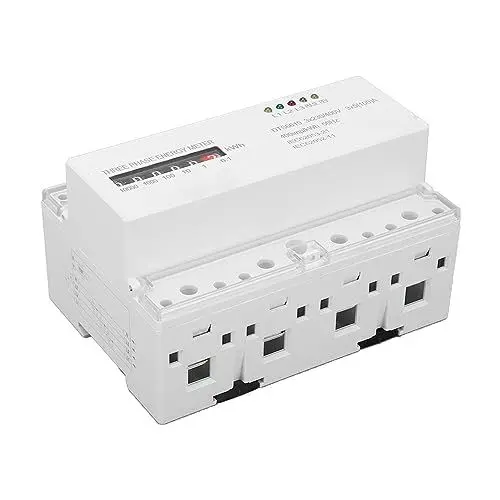 Produktbild: KWh-Zähler, Stromzähler, 230 V, 400 V, 5 Bis 100 A, DIN-Schiene, KWh-Zähler, Leistungsmesser, 3 Phasen, 4 Drähte, Energie, Strom, Stromverbrauch, Multimeter