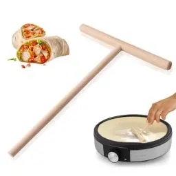 Produktbild: Crepes Wender Zubehör Crepes Set Crepes Verteiler Winkelpalette Holz Crepes Verteiler，Crepes Zubehör，Teigverteiler für Crepes，Crepes Maker Zubehör-Pfannkuchen