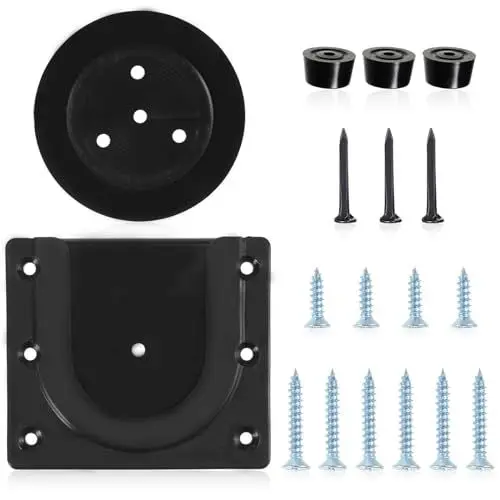 Produktbild: KWJEIULSOQ Dartscheibe Halterung Dart Board Wandhalter Dartscheibe Aufhängen Set für Steeldartboards, Dartscheiben Zubehör Halterung Dartständer für Dartscheibe Wandhalterung für Dartboards Schwarz