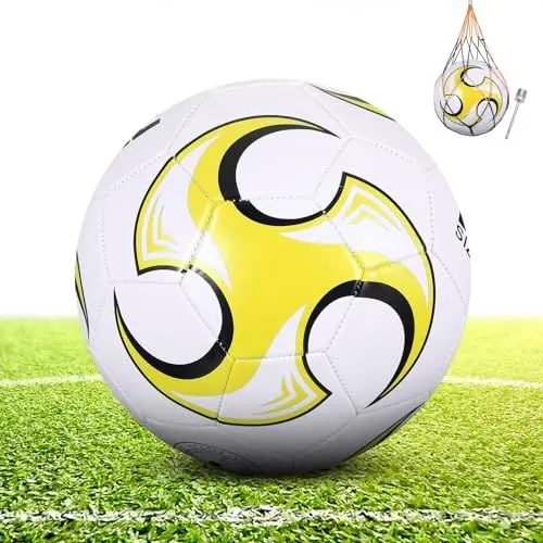 Produktbild: KWJEIULSOQ Fußball, Offizieller Fussball Größe 4, Fußball Kinder Unisex, Standard Trainingsfußball, Verhindern Sprengen Fussball Kinder, fußbälle für Jugendliche und Erwachsene