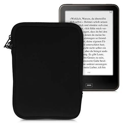 Produktbild: kwmobile Schutztasche für eReader - Neopren Tasche Hülle Cover Case Schutzhülle Schwarz - 17 x 12 x 2 cm Innenmaße