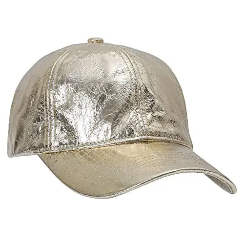 Produktbild: KYEYGWO Hip Hop Kappe für Herren und Damen, Verstellbar Baseball Cap Mode Sport Mützen Einfarbig Sonnenhüte Outdoor Baseballkappe, Gold