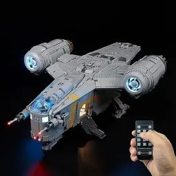 Produktbild: Kyglaring LED-Beleuchtungsset (ohne Modell) - Kompatibel mit Lego-75331 Star Wars The Razor Crest Building Blocks Model Set - Nur Leds, kein Brick Set (Classic Remote Version)