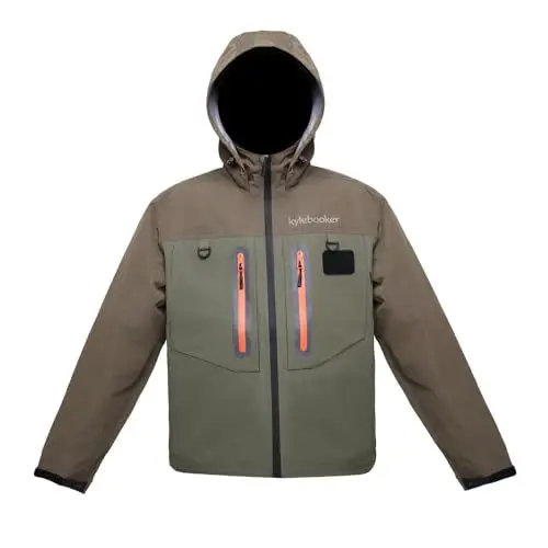 Produktbild: Kylebooker Fliegenfischen Waten Jacke Outdoor-Aktivitäten wasserdicht Wader Jacken für Männer und Frauen（3XL,Braun）