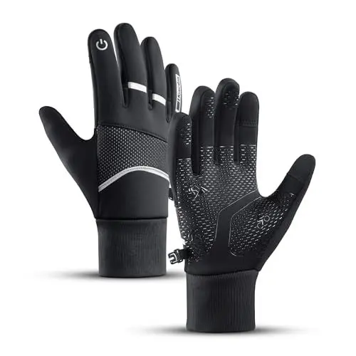 Produktbild: KynciLOR Winterhandschuhe Herren Warm,Touchscreen Fahrradhandschuhe,rutschfeste,Winddichte und kältebeständige Handschuhe zum Radfahren,Skifahren und Arbeiten