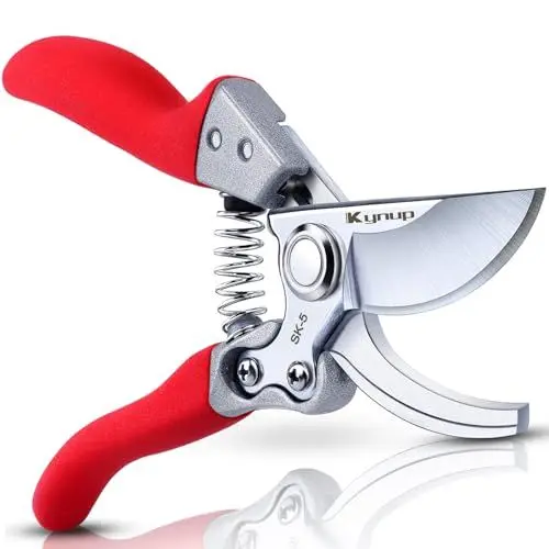 Produktbild: Kynup Astschere für die Gartenarbeit, Gartenschere Heavy Duty, professionelle Bypass-Gartenschere, Baumschere, Gartenschere für Pflanzen, Heckenschere, Gartenwerkzeug(Rot)
