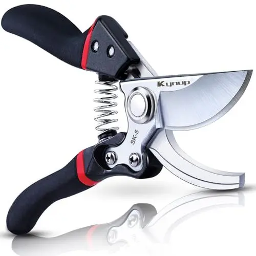 Produktbild: Kynup Gartenschere, SK5-Stahlklinge, Schneid-Durchmesser 25 mm, Rosenschere, Professionelle Bypass Schere, Gartenwerkzeug für Pflanzen, Heckenschere, Pflanzenschere