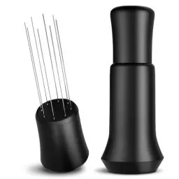 Produktbild: KYONANO WDT Tool, Kaffee Distributor Tool mit Nadeln 0.3 mm, WDT Distributor für Siebträger, Werkzeug für das Durchmischen des Kaffeesatz, Dickem Edelstahl Espresso Nadel für Barista, Schwarz