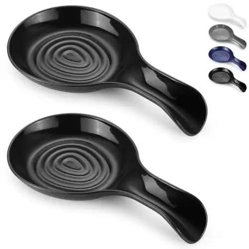Produktbild: Kyraton Löffelablage 2-teiliges Set,Kochlöffelhalter,Kunststoffe Küchenutensilienhalter Für Löffel, Zangen, Spatel, Löffelständer Für Kochfeld, Spülmaschinenfest