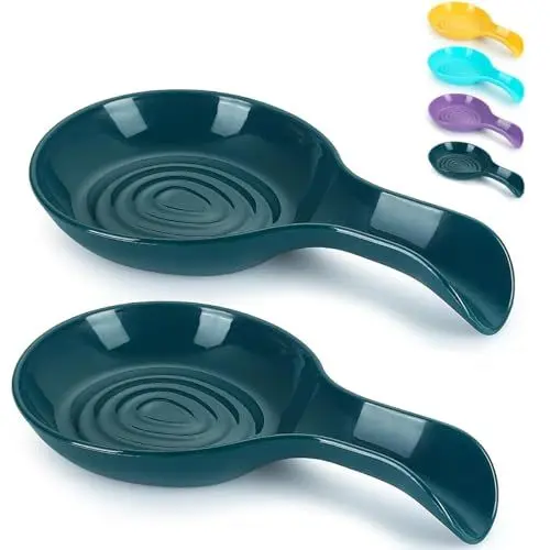 Produktbild: Kyraton Löffelablage 2-teiliges Set, Kochlöffelhalter,Kunststoffe Küchenutensilienhalter Für Löffel, Zangen, Spatel, Löffelständer Für Kochfeld, Löffelhalter, Spülmaschinenfest