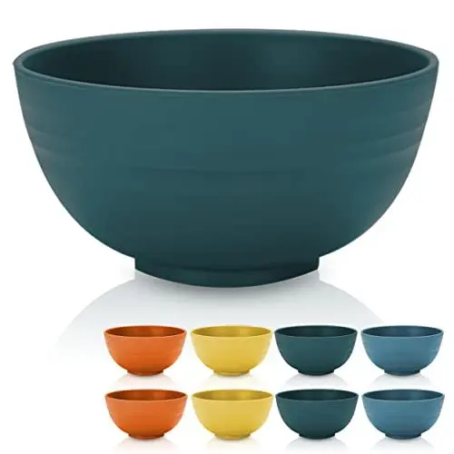Produktbild: Kyraton plastik müslischüssel 760ml 8er, unzerbrechlich und leicht bowl schüssel, suppenschüssel BPA umsonst spülmaschine sicherheit