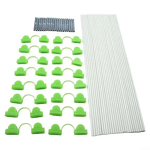 Produktbild: L Größe: 5 Spleißen - 5 Bögen Gewächshausreifen, robuster und stabiler Gartentunnel-Stützrahmen für Gartenbauernhof, Gewächshausreifen für Pflanzenabdeckung, DIY Pflanzenstütze, Gartenpfähle, 3