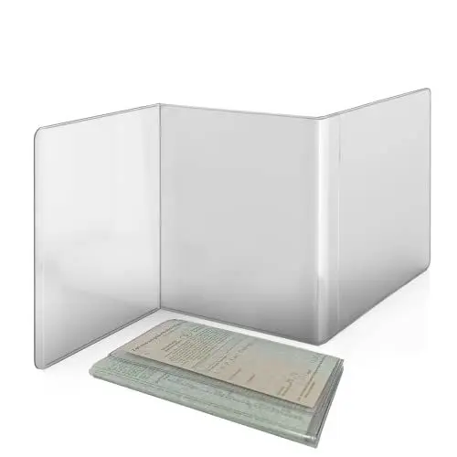 Produktbild: Fahrzeugschein Hülle für KFZ Schein Hülle Schutzhülle 3-teilig faltbar - Zulassungsschein Hülle Mappe Etui Schutzfolie aus PVC für Auto Motorrad Anhänger transparent, reißfest - L&P A250 1 Stück