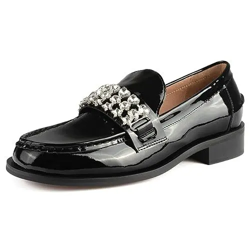 Produktbild: L37 HANDMADE SHOES Damen Lackleder I Handgefertigte Schuhe I Einzigartiger Stil I Invisible Empire Loafer, Black, 40 EU