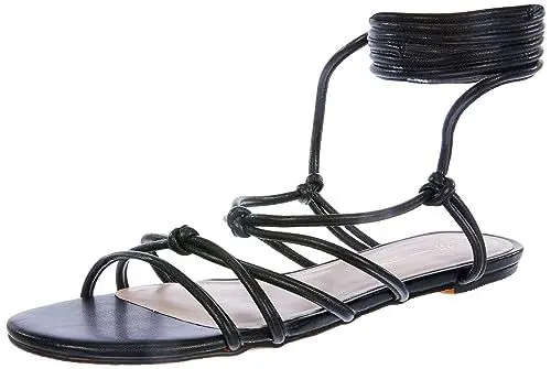 Produktbild: L37 HANDMADE SHOES Damen Rendezvous at Sunset Flat Sandal, Black, 38 EU