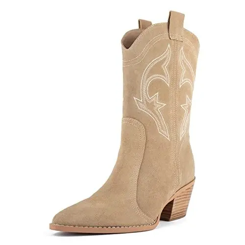 Produktbild: L37 HANDMADE SHOES Damen Stiefel I Naturleder I Lederfutter I Handgefertigte Schuhe I Bequem und Elegant I Only Want You I Western Boot, Brown, 38 EU
