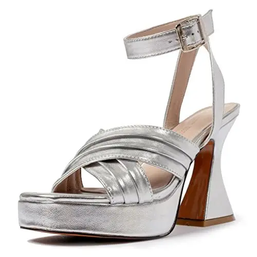 Produktbild: L37 HANDMADE SHOES Heeled Sandals TO LATE TO SAY GOODBYE, Silver, 41