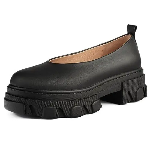 Produktbild: L37 - Damen Loafer Straight UP, Damen Slipper, Naturleder, Weiches Futter, Handgefertigte Schuhe, Einzigartiger Stil, Bequem und Elegant - Schwarz