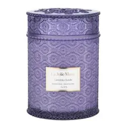 Produktbild: LA JOLIE MUSE Duftkerze Lavendel aus der Provence, Holzdocht, große duftende Kerze, Luxuskerzen - Geschenke für Frauen, natürliche Aromatherapiekerze aus Sojawachs, 539 g, Brenndauer: 90 Stunden
