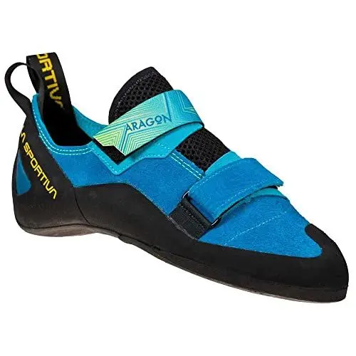 Produktbild: LA SPORTIVA M Aragon Blau - Bequeme vielseitige Herren Kletterschuhe, Größe EU 39 - Farbe Neptune - Citrus