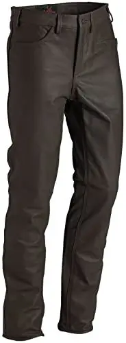 Produktbild: La Chasse Strapazier-Lederhose aus Büffelleder für Damen und Herren Trachtenhose Büffellederhose Jagdlederhose (27, Braun)