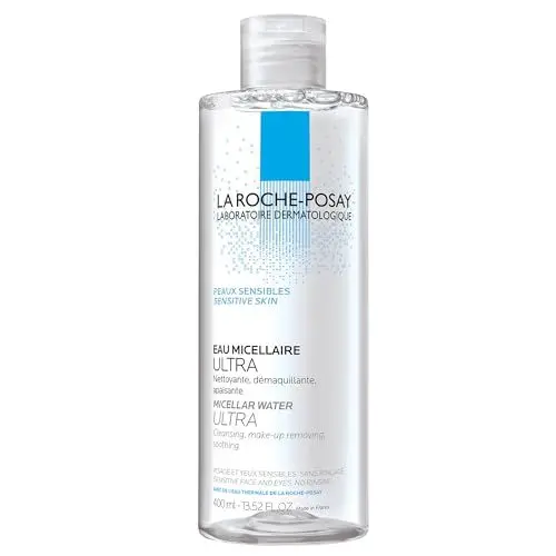 Produktbild: La Roche Posay Mizellen-Reinigungsfluid Ultra für empfindliche Haut, Gesichtsreinigung und Make-up-Entferner mit Mizellen-Technologie, Mizellenwasser, Reinigungswasser, Gesichtswasser, 400 ml