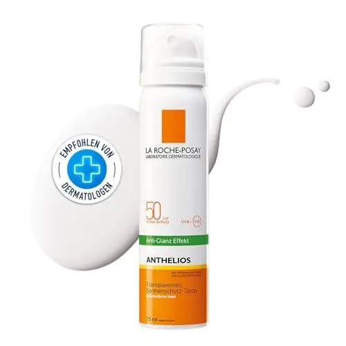 Produktbild: La Roche Posay Transparentes Gesichtsspray mit LSF 50 für empfindliche, fettige Haut, Anti-Glanz-Finish, Mattierender Sonnenschutz, Mit XL-Protect und Airlicium, Anthelios, 75 ml