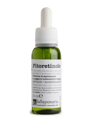 Produktbild: La Saponaria Phyto-Retinol Gesichtsserum, Pro-Vitamin A, Kollagen, Feuchtigkeitscreme, Anti-Aging, Falten & feine Linien, straffend, natürlich, vegan, tierversuchsfrei, recycelte Verpackung, Bio, 30ml