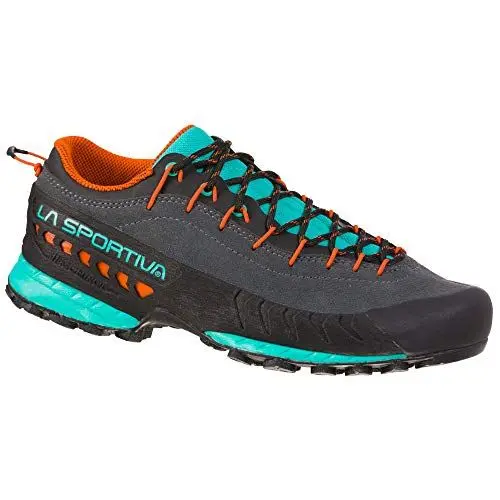 Produktbild: LA SPORTIVA W Tx 4 Blau-Grau - Leichter robuster Damen Leder-Approachschuh, Größe EU 39.5 - Farbe Carbon - Aqua
