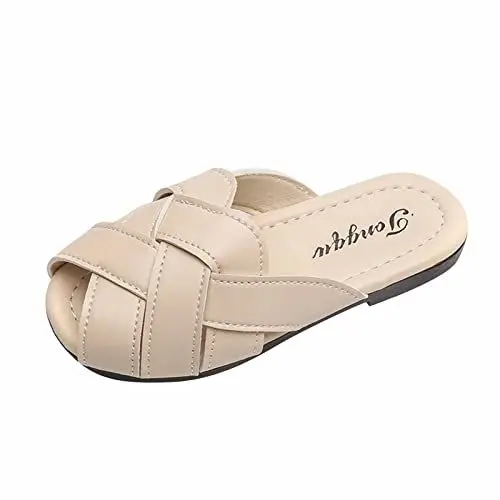 Produktbild: la Sportiva Herren Schuhe 2024 Fallen Baby-Mädchen-Sandalen, Feste Schuhe, bequem, niedlich, gewebte Hausschuhe, ausgehöhlt, rutschfest, weiche Sohle, Strandsandalen P-10 Beige 35