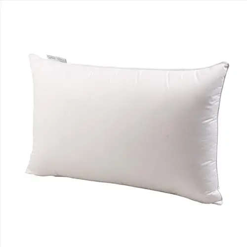 Produktbild: LaaLa Kopfkissen Gänsedaunen 10% und Gänsefedern 90%, Doppelbett Kissen 50x75 cm, Hypoallergenes Kissen, luxuriöses weißes Hotelbettkissen, Bezug aus 100% Baumwolle | 1 Stück
