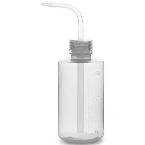Produktbild: Labasics Chemische Waschflaschen, 1er-Pack Kunststoff Sicherheit Lab Squeeze Flasche Waschen Flasche, LDPE mit schmalem Mund Chemical Wash Bottle, 250 ml (8 oz)/1 Stück