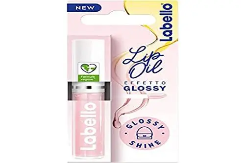 Produktbild: Labello Lip Oil Glossy Effekt - Glossy Shine 5,5 ml, Lip Gloss mit veganer Formel, Volumengloss, 100% natürlicher Lipgloss