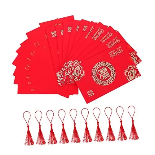 Produktbild: LABRIMP 10pcs Chinesischen Stil Hochzeit Karte Set Einladungen Romantische Muster Für Feier