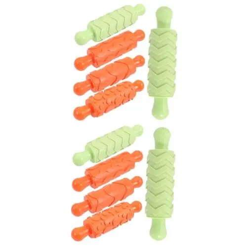 Produktbild: LABRIMP 10 Stk Nudelholz für Kinder Nudelholz Ringe kleines Nudelholz Pasta-Nudelholz kinder bastelset basteln für kinder Teigrollstäbchen professionelle Nudelhölzer aus Kunststoff Plastik