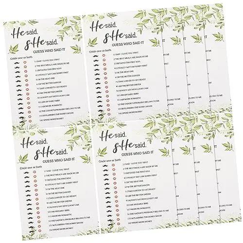 Produktbild: LABRIMP 10st Hochzeitsspiel-papierkarte Brautparty-spielset Würde Sie Lieber Aktivitätskarten Haben? Hochzeit Möchte Sie Lieber Karten Moderne Veranstaltungsbedarf Gedenken Partnersuche