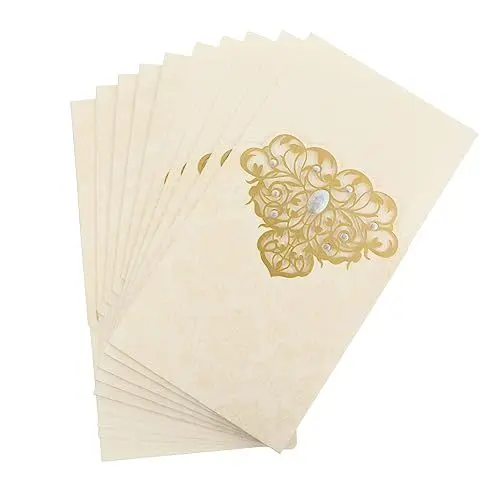 Produktbild: LABRIMP Hochzeitseinladungskarten Aus Spezialpapier 10 Stück Mit Umschlägen Modisches Exquisites Design Für Die Hochzeitsfeier