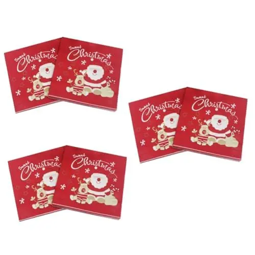 Produktbild: LABRIMP 120 Stk Weihnachtspapierservietten Weihnachtsservietten Aus Papier Weihnachtsmann-papierservietten Urlaub Servietten Tischdekorationen Krippendekor Bedruckte Weihnachtsservietten