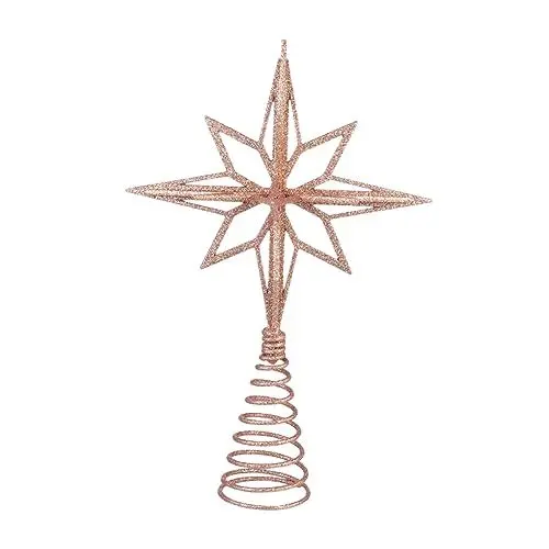 Produktbild: LABRIMP 1stück Weihnachtsbaum Dekoration Stern Ornament Für Festliche Goldene Weihnachtsbaumspitze Für Und Partydesign Langlebig Und
