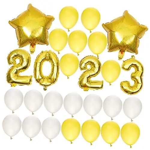 Produktbild: LABRIMP 1 Satz Ballon 2023 Heliumtank Für Ballons Abschlussball Ballons Heliumtanks Für Ballons Luau-ballons 2022 Ballonabschluss 2023neujahrsdekorationen Gold Decke Sternform Emulsion